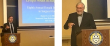 (L: Dr. David Bartlett introduces Dr. Coit; R: Guest lecturer Dr. Daniel G. Coit) (L: Dr. David Bartlett introduces Dr. Coit; R: Guest lecturer Dr. Daniel G. Coit)